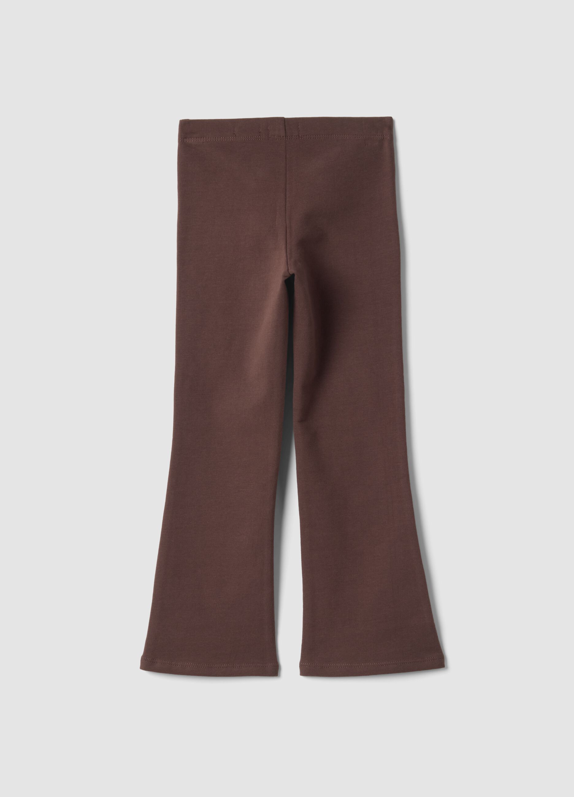 Brown skinny-fit leggings in stretchy organic cotton