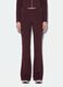 Pantaloni viola flare in modal elasticizzato_1