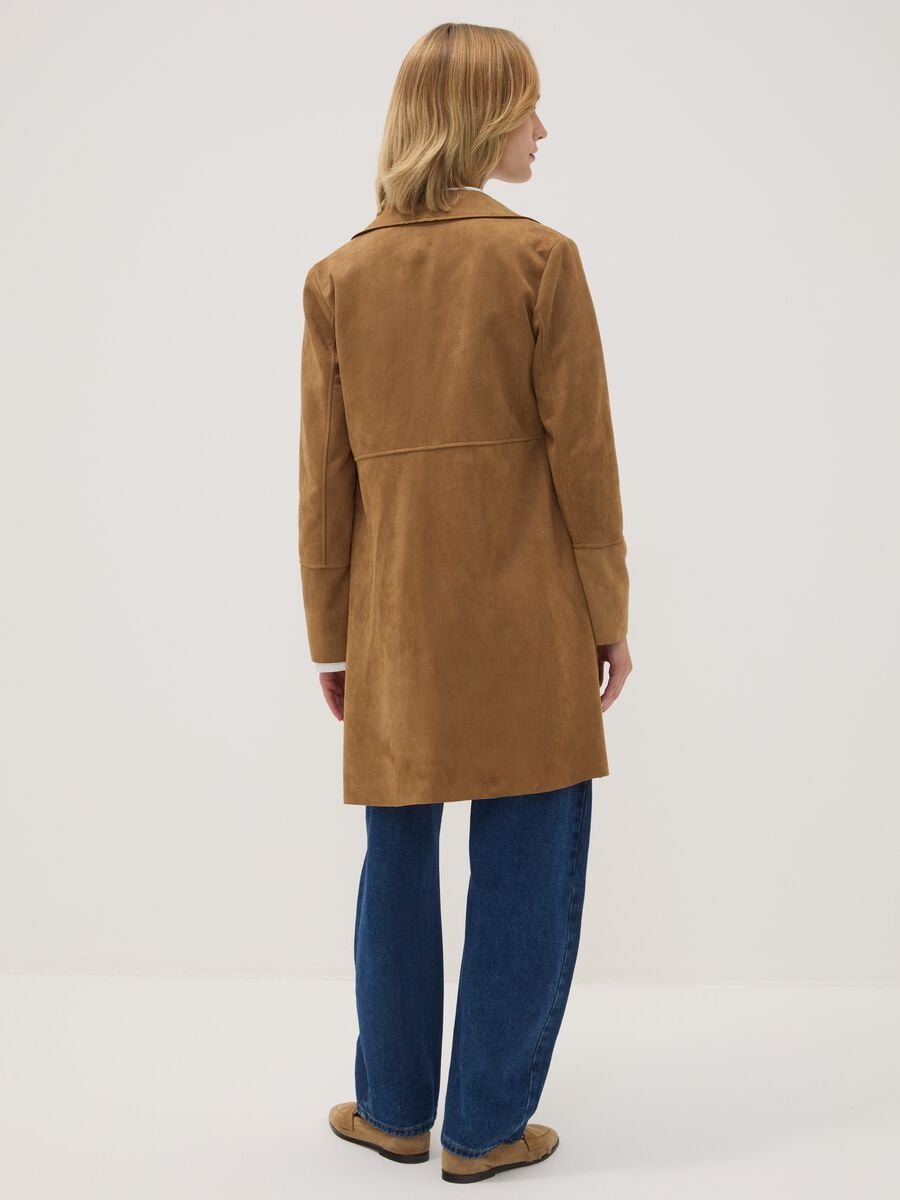 Brown Ultralight regular-fit jacket with lapels and two pockets_3