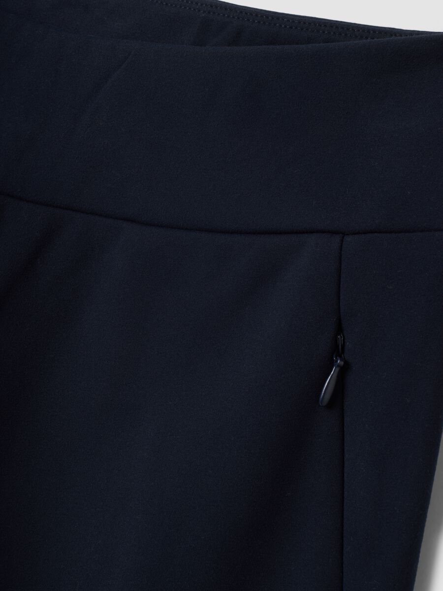Pantaloni blu in tessuto elasticizzato wide leg ALTAVIA STUDIO_7