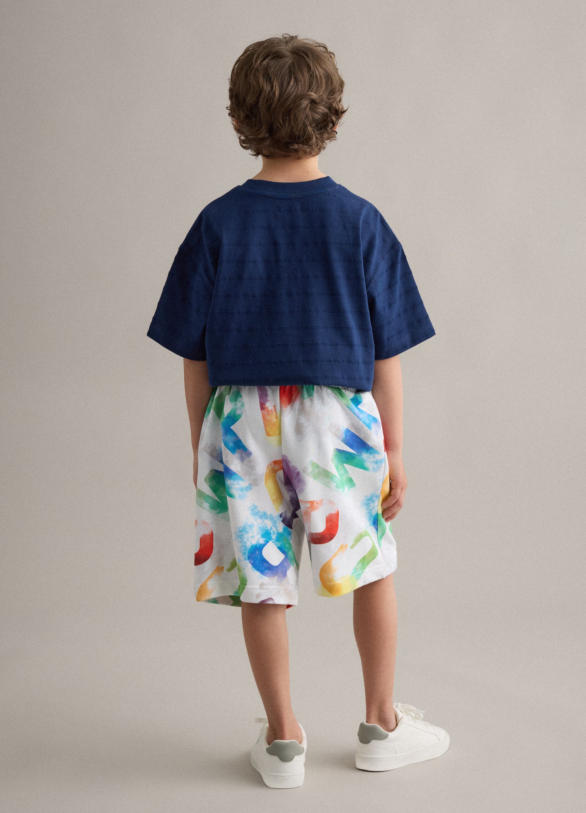 Multicolour pure cotton shorts