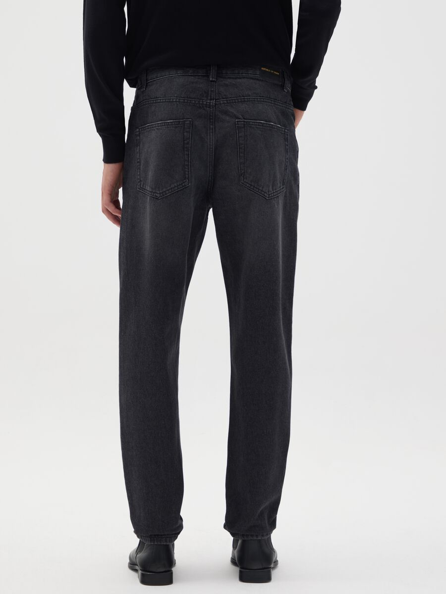 Relaxed fit black pure cotton jeans_2