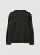 Black crew-neck sweatshirt in cotton blend, regular fit_5