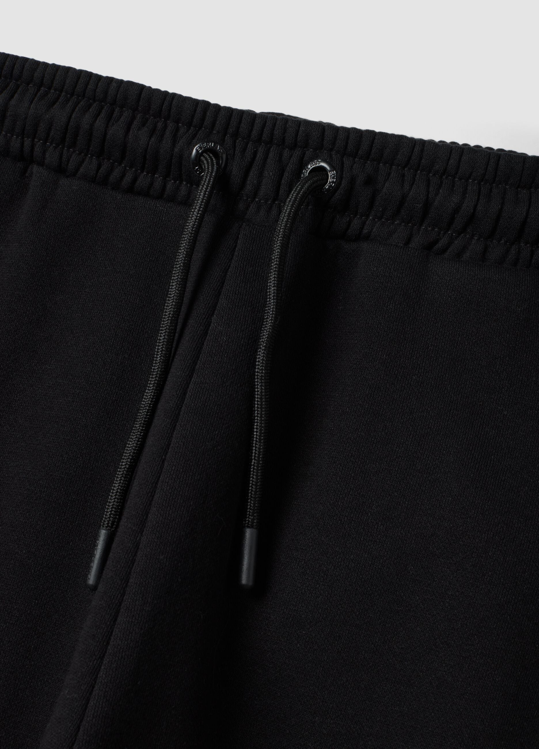 Black cotton-blend joggers with cargo pockets for boys