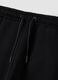 Black cotton-blend joggers with cargo pockets for boys_5