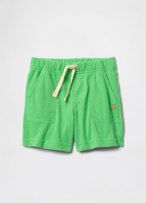 Green pure cotton children's shorts