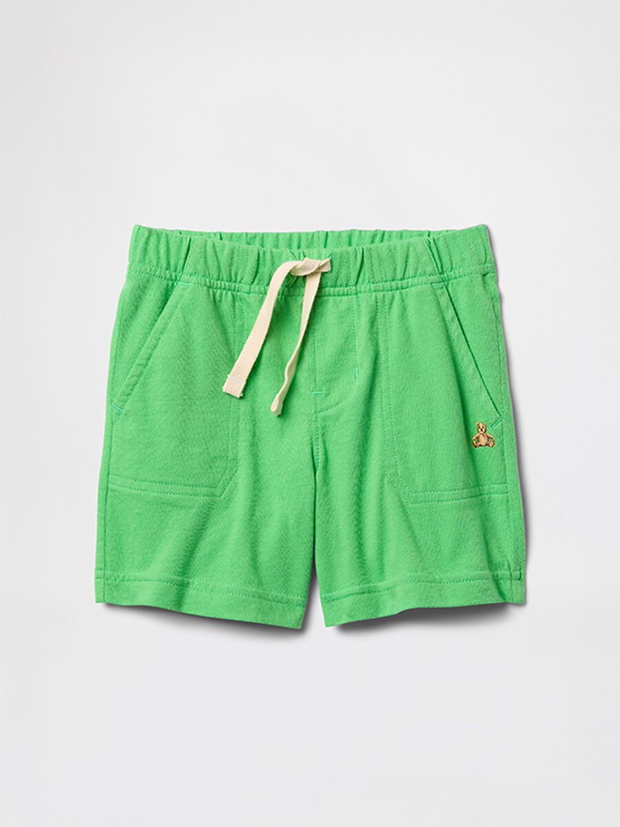 Green pure cotton children's shorts_0