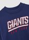 Blue cotton blend sweatshirt with Giants print_5