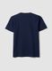 Blue mercerised pure cotton crew-neck T-shirt, regular fit_2