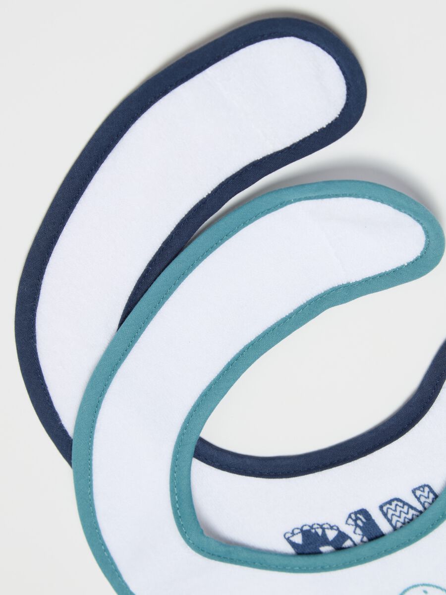 Three-pack bibs with PEVA backing and dinosaur print_2