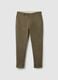 Green chino trousers in stretch cotton blend slim fit_4