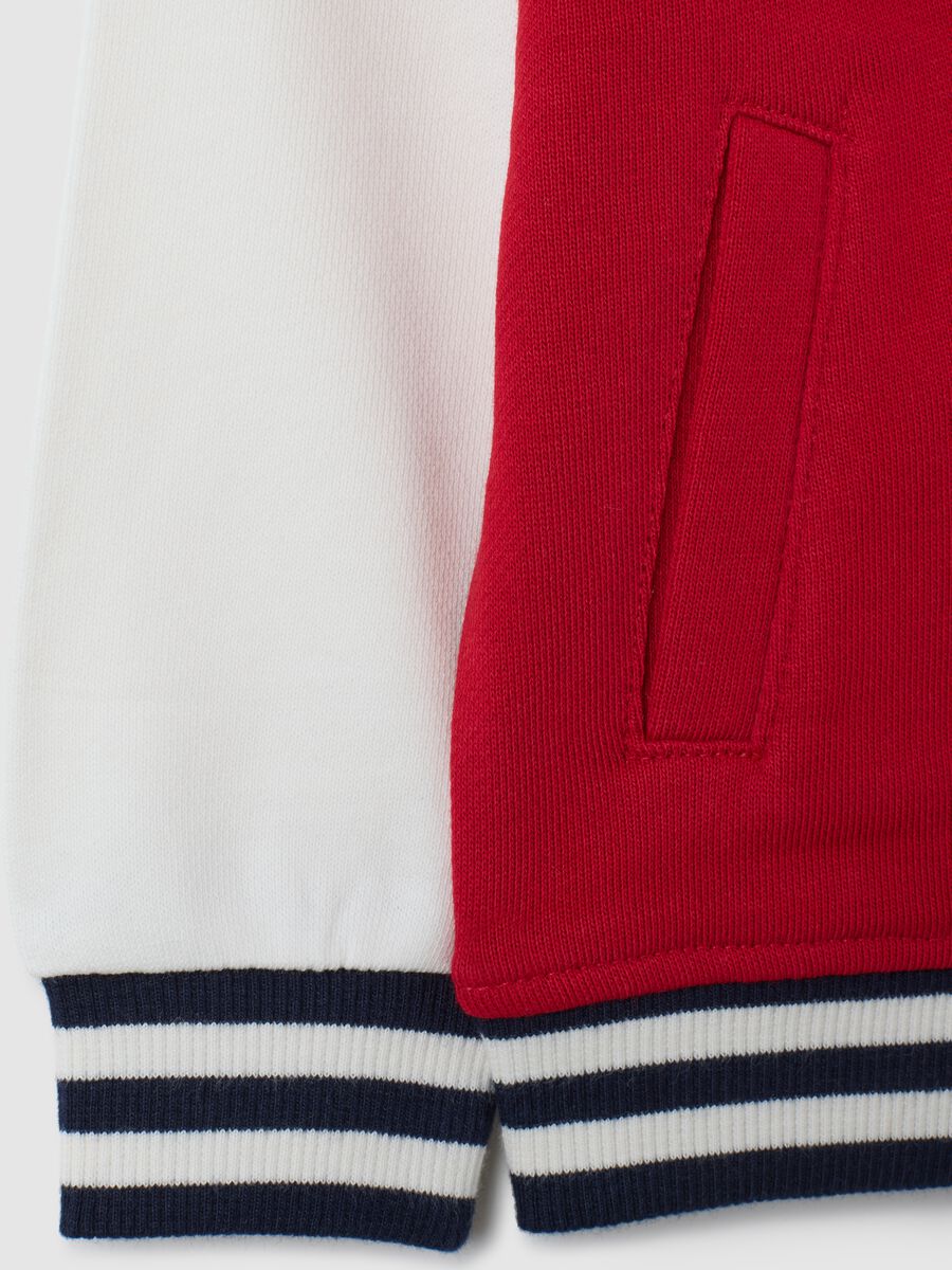 Girls' Multicolour Cotton Varsity Jacket - Regular Fit_4