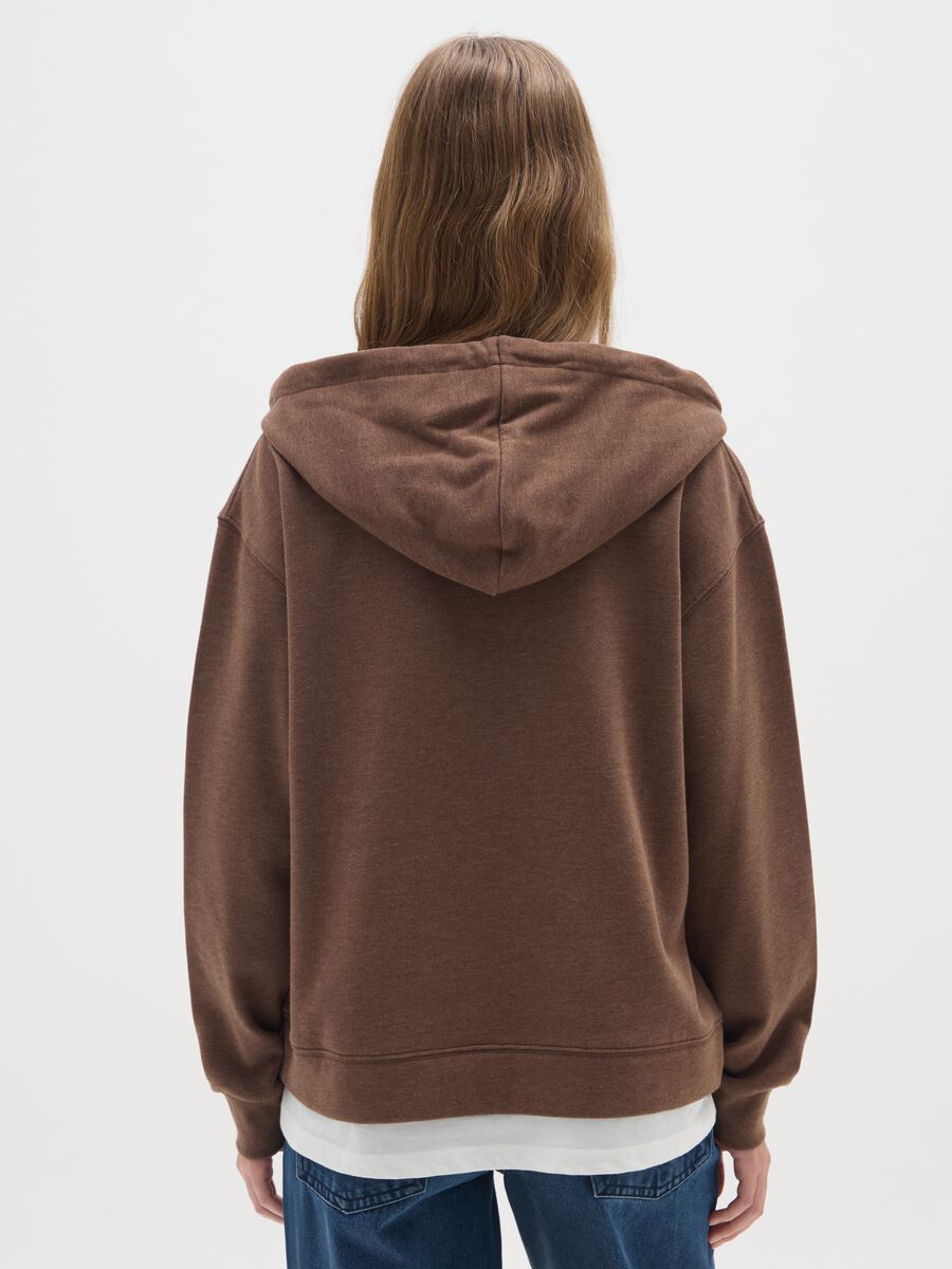 Felpa in misto cotone marrone regular fit_2