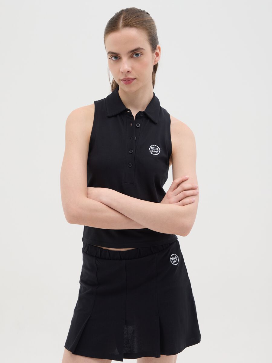 Women's black regular fit top_0
