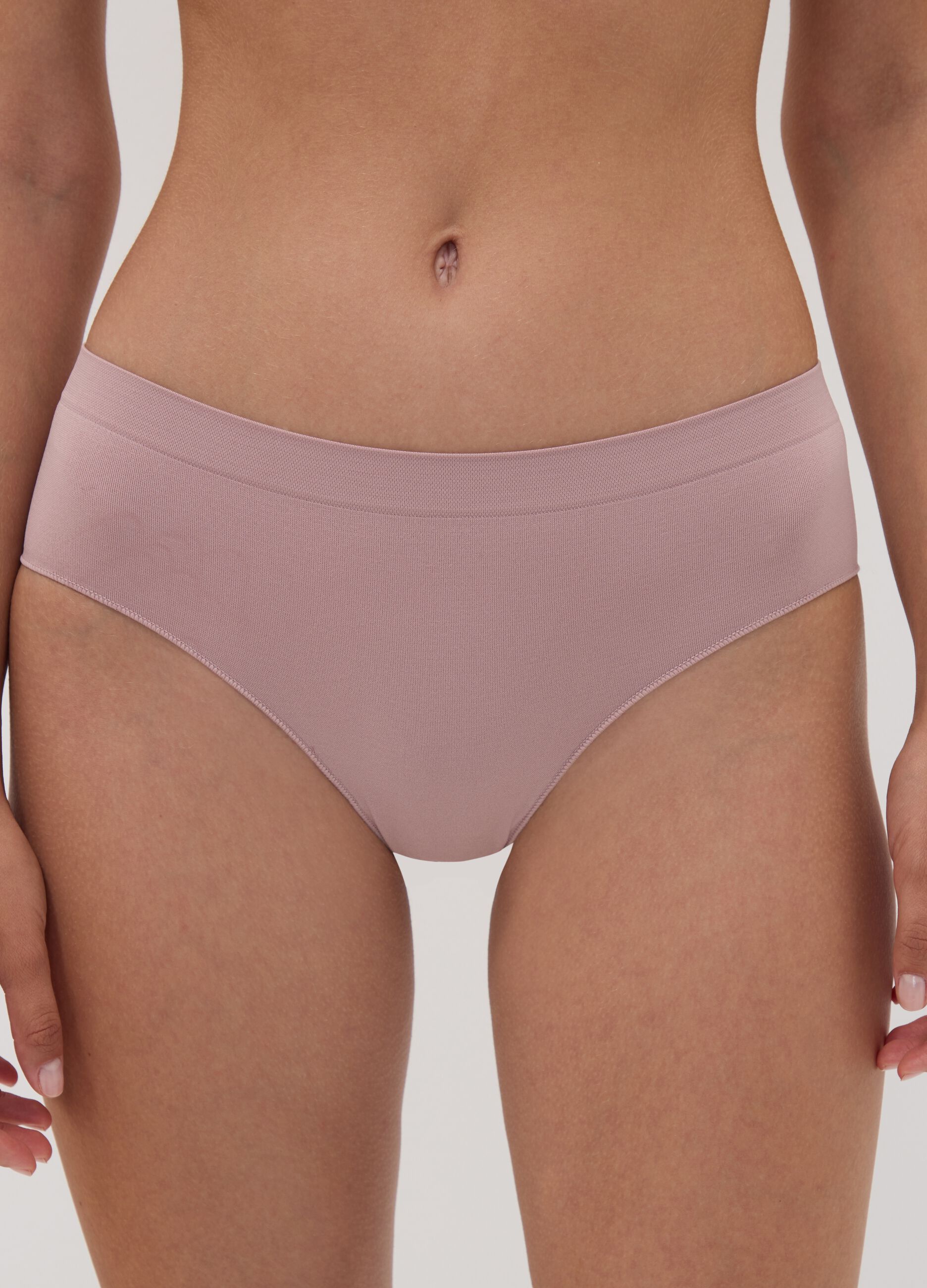 Pink stretch microfibre briefs