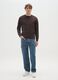 Pure cotton brown regular fit sweater_0