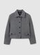 Grey tweed blazer with regular fit_4