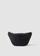 Black bum bag with adjustable belt and zip_0