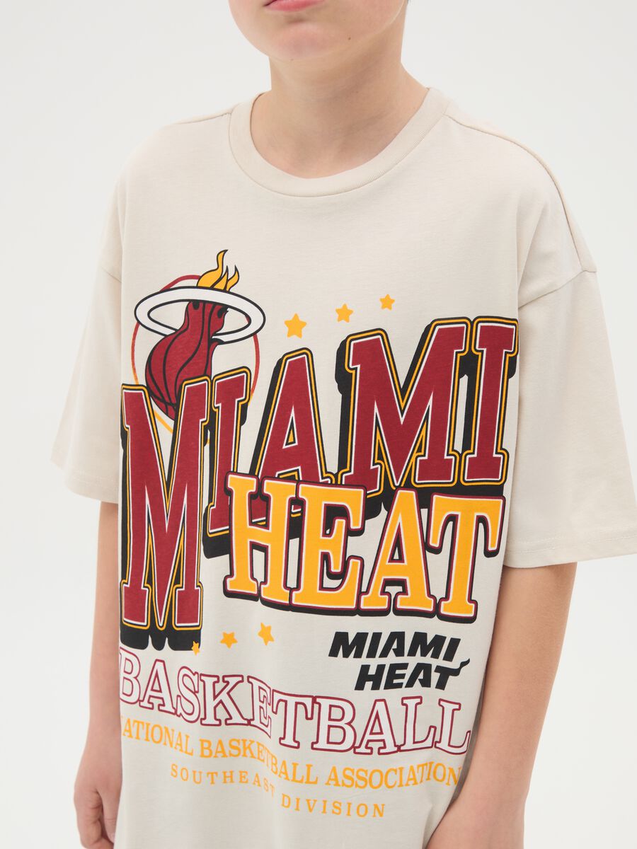 T-shirt in cotone con stampa NBA Miami Heat _1