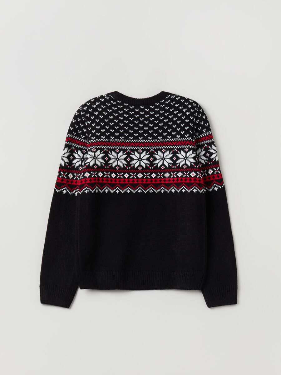 Pullover con disegno norvegese jacquard_1