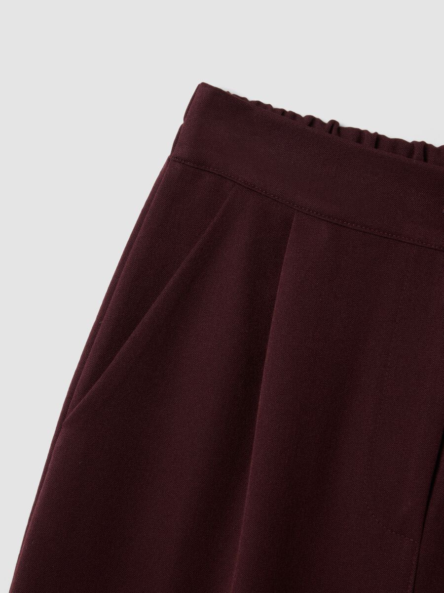 Pantaloni rossi in misto viscosa elasticizzata regular fit_5