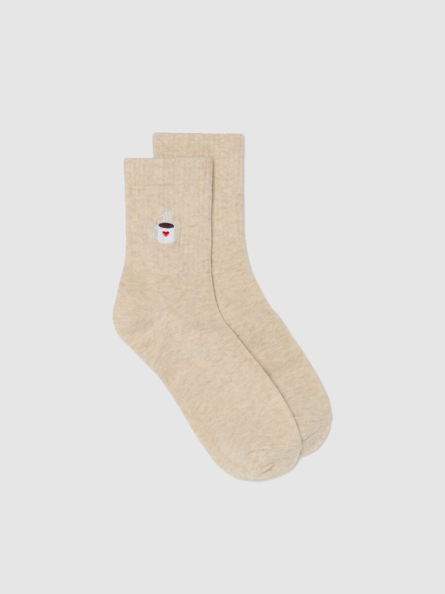 Short socks with embroidery_0