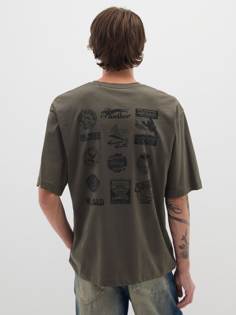 Regular fit green pure cotton T-shirt_2