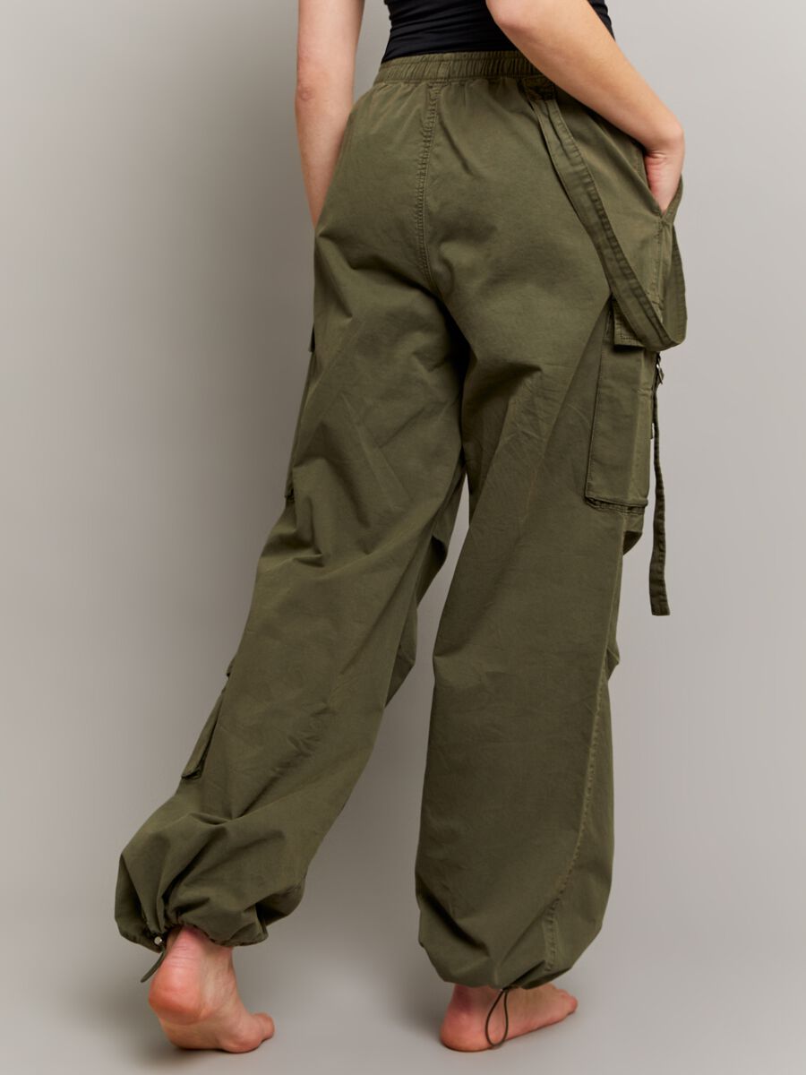 Cotton cargo parachute trousers_2