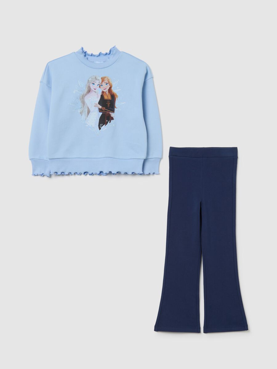 Blue cotton blend regular fit girl's outfit_0