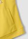 Yellow sleeveless pure cotton hoodie with logo for boys_3