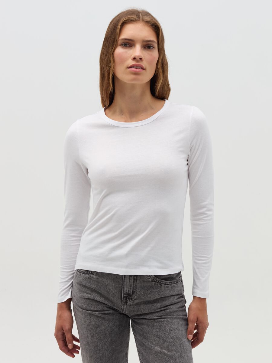 Long-sleeved T-shirt in cotton_0