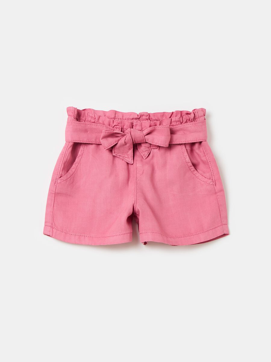 Shorts in TENCEL™ Lyocell con cintura_0