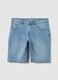 Men&rsquo;s slim-fit light blue denim Bermuda shorts_4