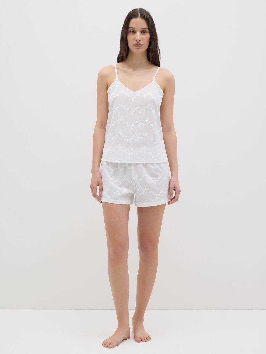 Women's white pure cotton vest regular fit_0