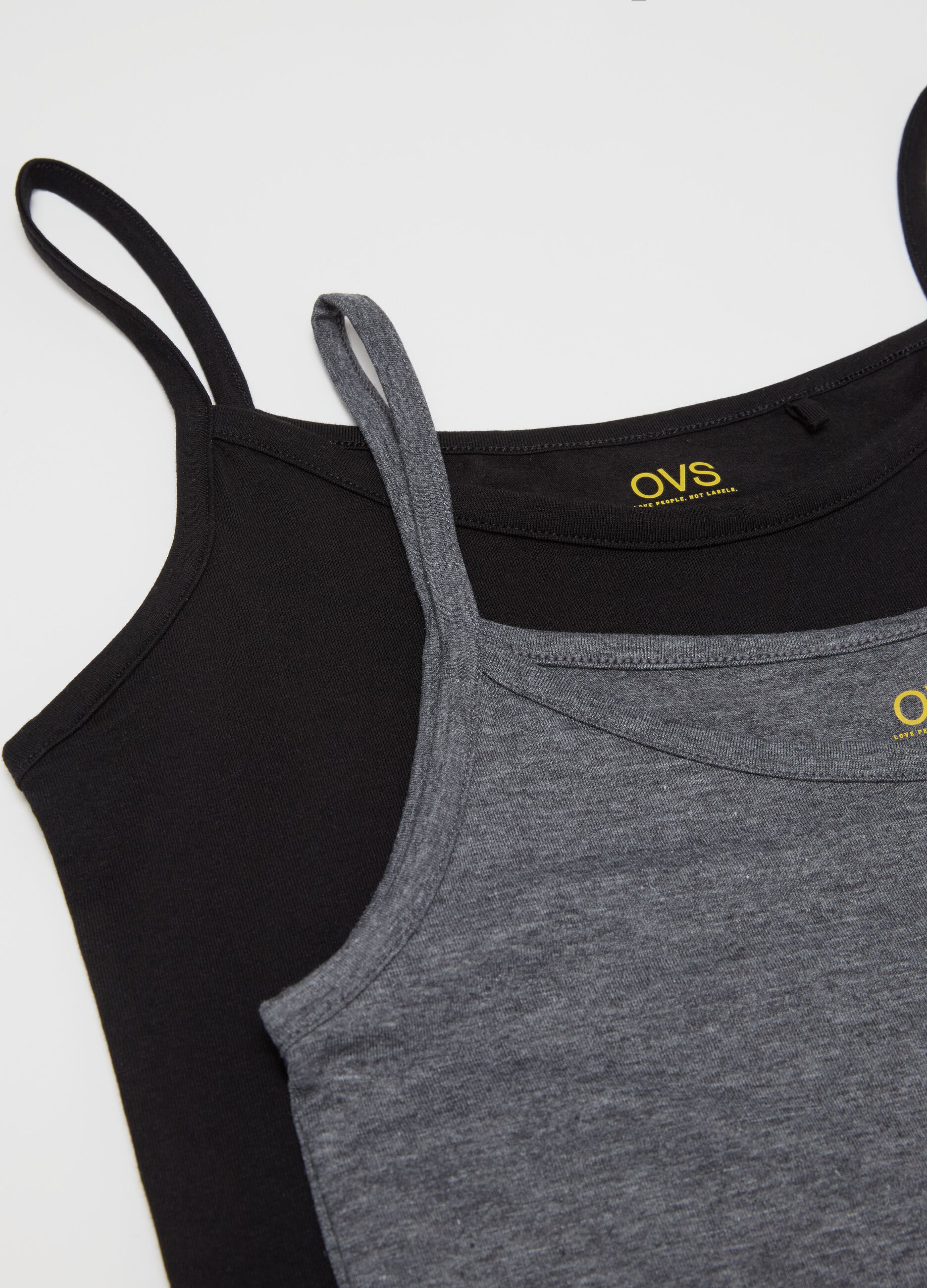 Two-pack stretch cotton vests