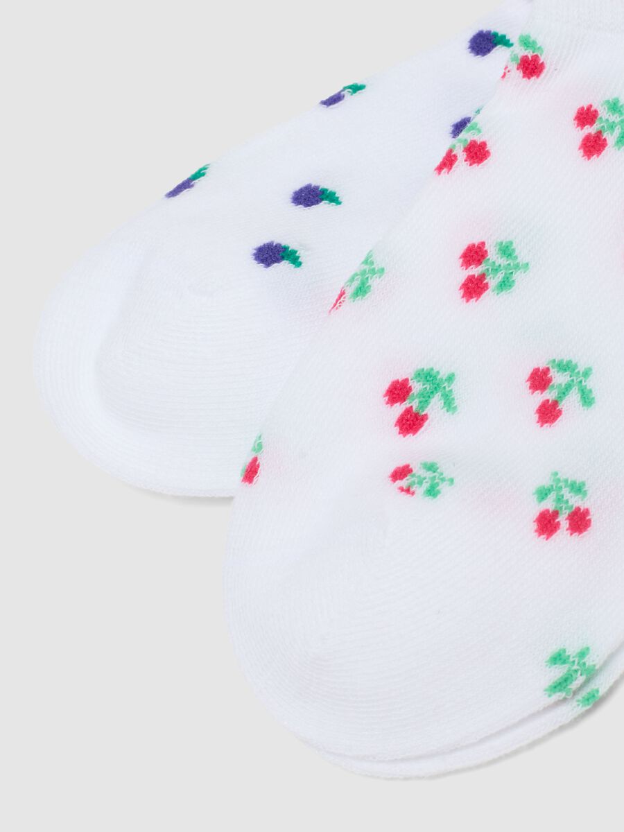 Multipack calzini in misto cotone multicolor da bambina con frutta_1