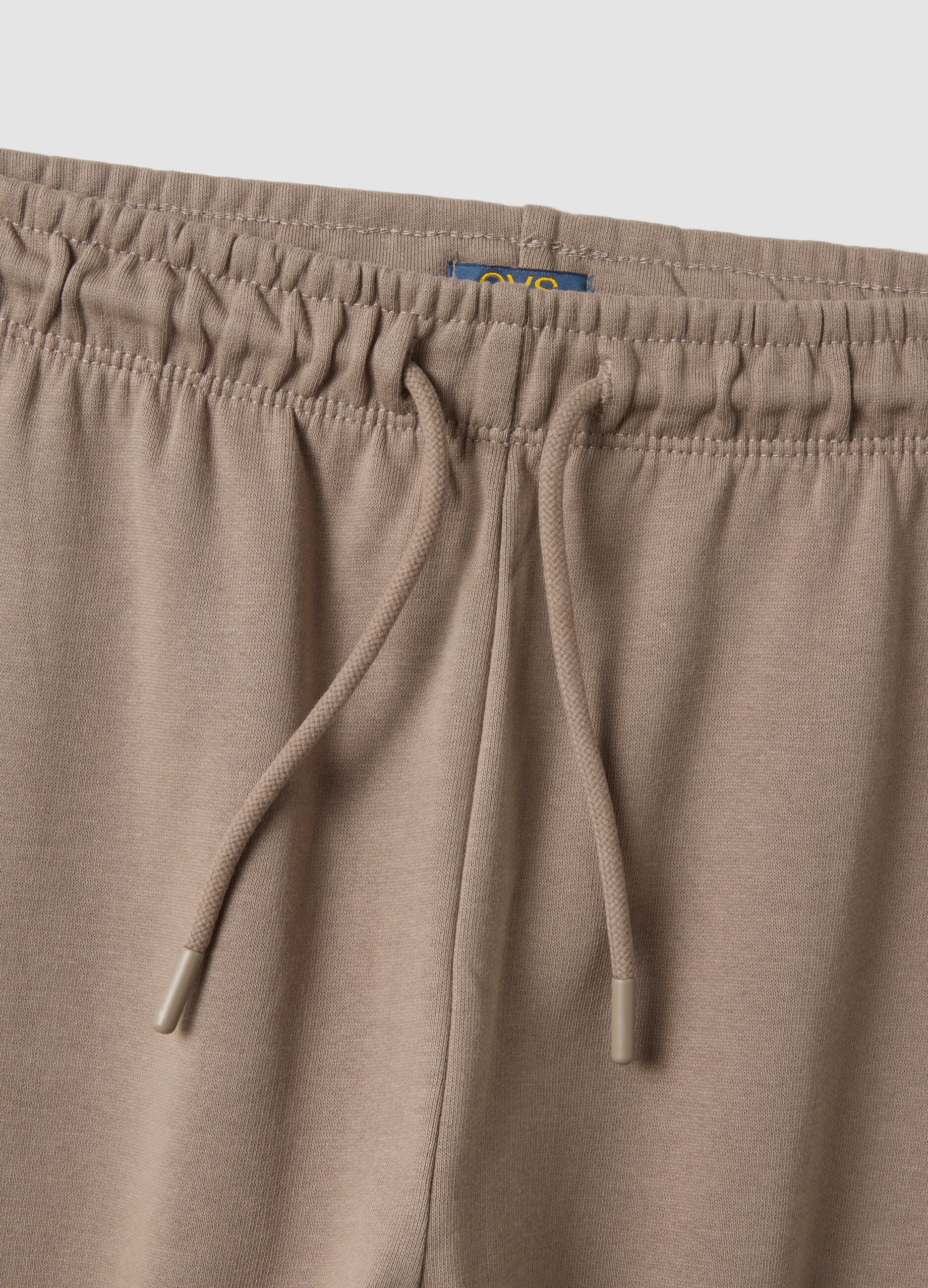 Pantaloni jogger grigi in puro cotone organico