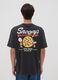 Grey pure cotton Peanuts printed T-shirt, relaxed fit_3