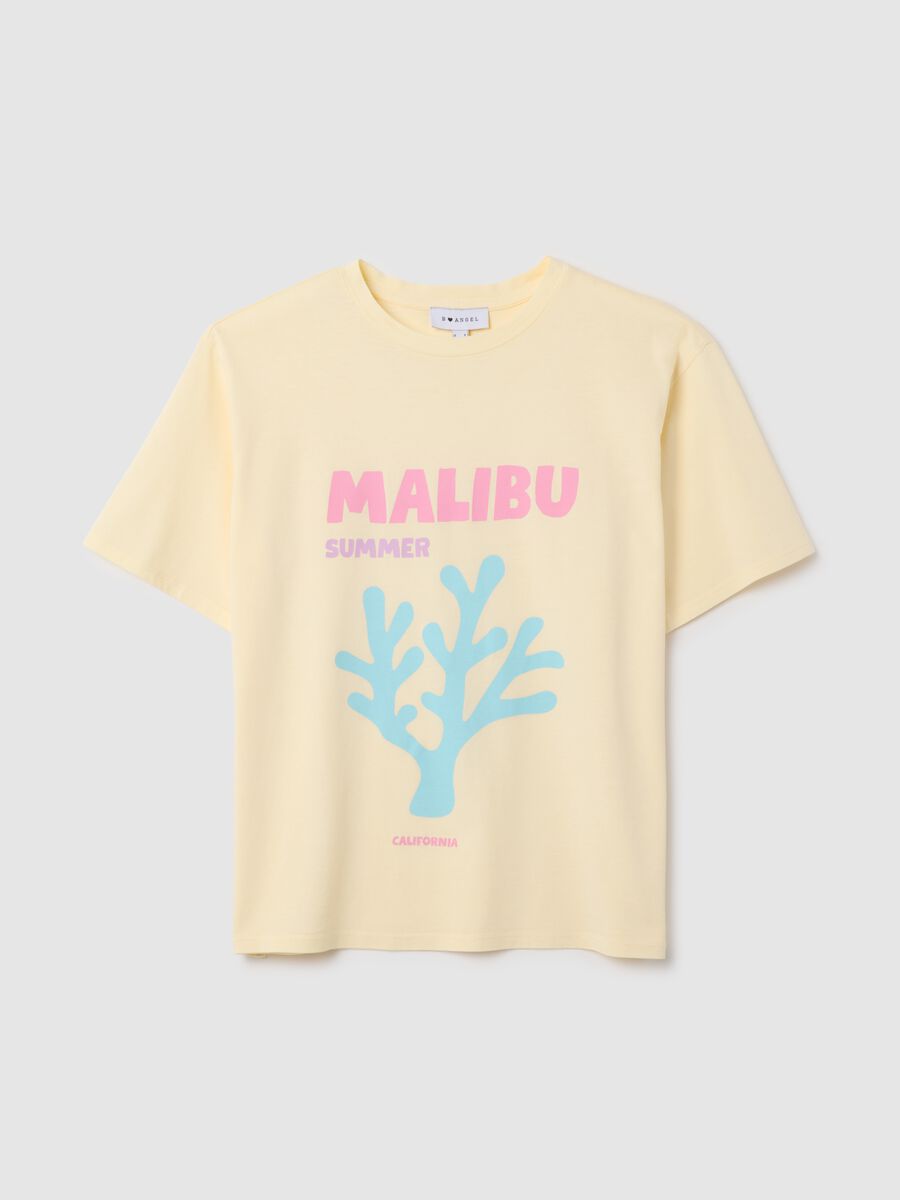 Women's yellow pure cotton T-shirt, relaxed fit_4