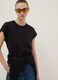 Black fitted short-sleeve pure cotton T-shirt_0
