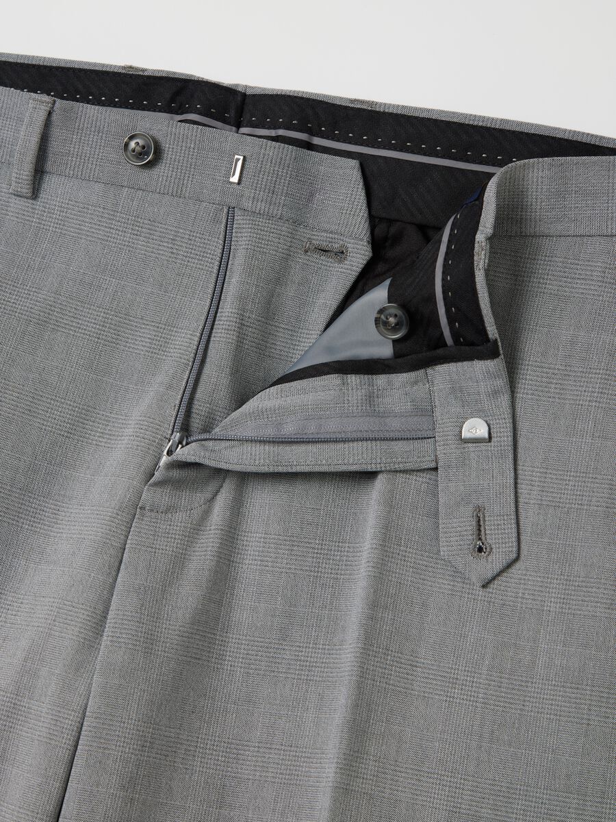 Slim-fit tailored trousers in Prince of Wales_5