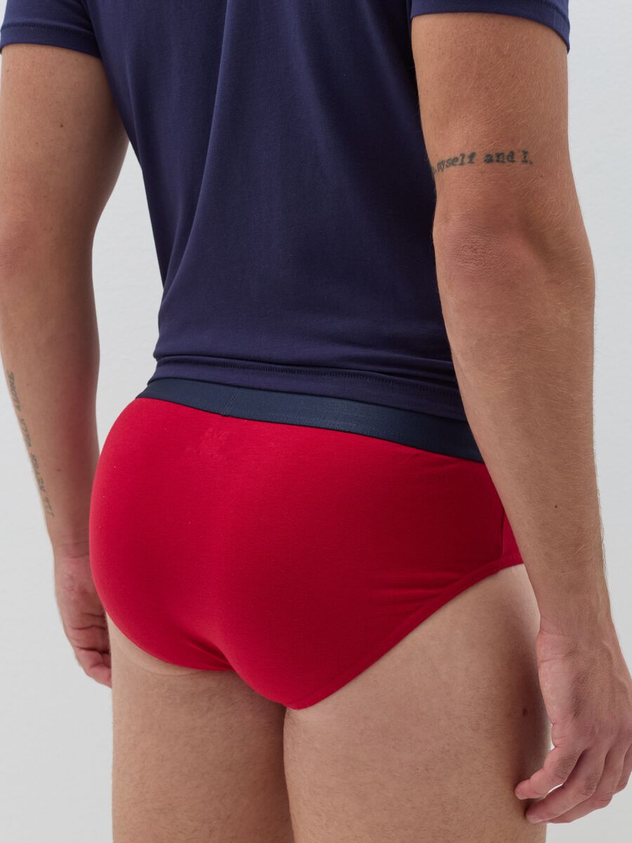 Two-pack briefs in organic cotton with tartan pattern_3