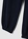 Blue cotton and viscose blend jogger trousers_3