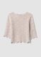 Beige pure cotton crochet T-shirt, regular fit_6