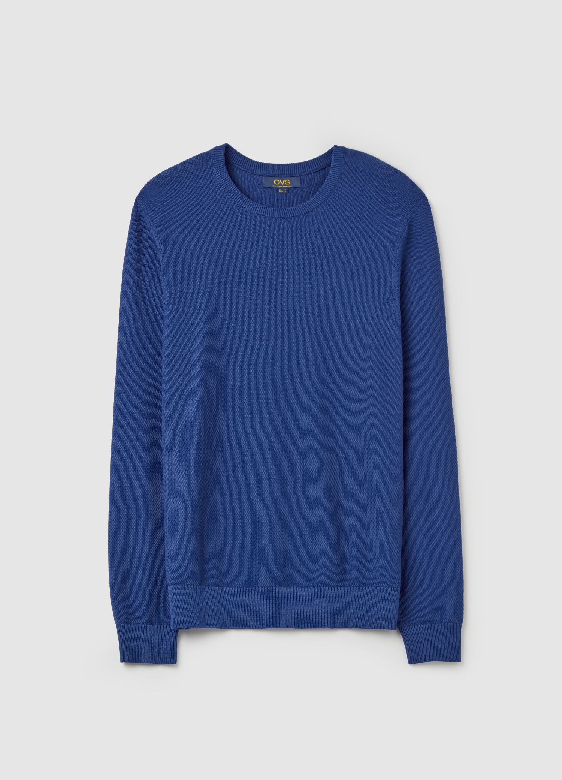 Cotton pullover with micro weave