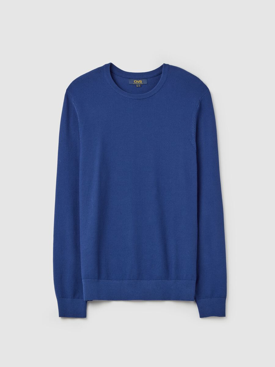 Cotton pullover with micro weave_4