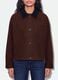 Bomber marrone in puro cotone con colletto a contrasto regular fit_2