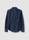 Dark blue pure cotton denim shirt, regular fit_6