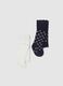 Baby girl multi-coloured cotton blend tights twin-pack_0