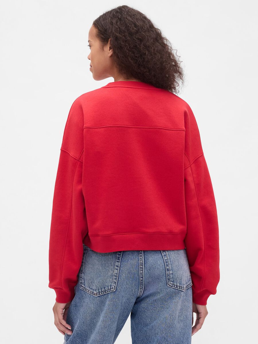 Red Crew Neck Sweatshirt_1